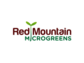 Red Mountain Microgreens logo design by GemahRipah