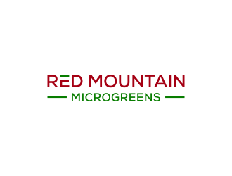 Red Mountain Microgreens logo design by N3V4