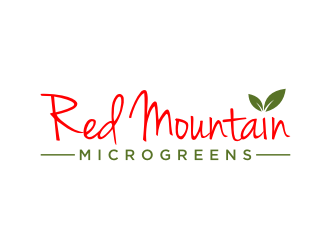 Red Mountain Microgreens logo design by nurul_rizkon