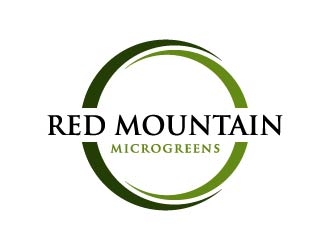 Red Mountain Microgreens logo design by maserik