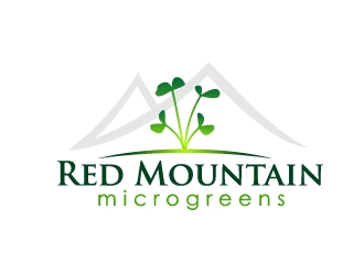 Red Mountain Microgreens logo design by Marianne