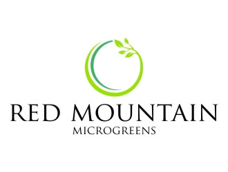 Red Mountain Microgreens logo design by jetzu
