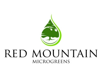 Red Mountain Microgreens logo design by jetzu