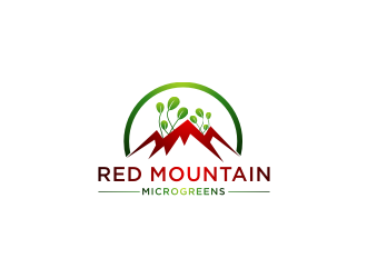 Red Mountain Microgreens logo design by cecentilan