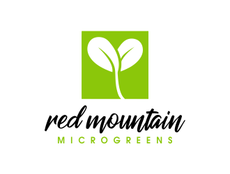 Red Mountain Microgreens logo design by JessicaLopes