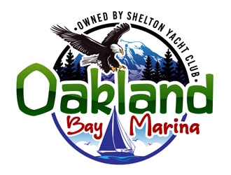 Oakland Bay Marina, owned by Shelton Yacht Club logo design by DreamLogoDesign