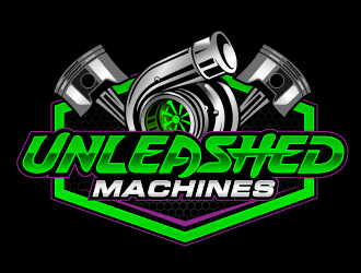 Unleashed Machines logo design by THOR_