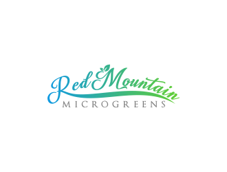 Red Mountain Microgreens logo design by Greenlight
