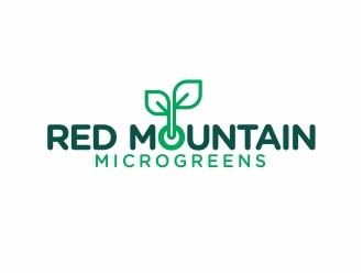 Red Mountain Microgreens logo design by sarungan