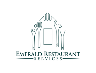 Emerald Restaurant Services logo design by Gwerth