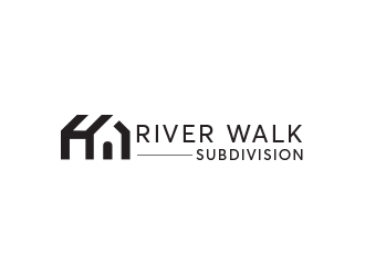 River Walk Subdivision logo design by heba