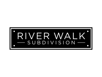 River Walk Subdivision logo design by ammad