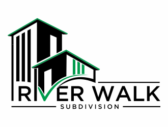 River Walk Subdivision logo design by Mahrein