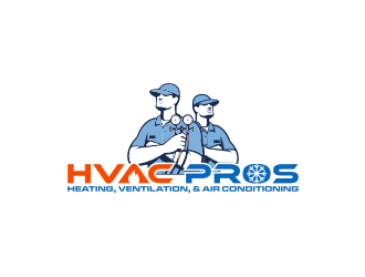 HVAC Pros Heating, Ventilation, & Air Conditioning  logo design by blessings