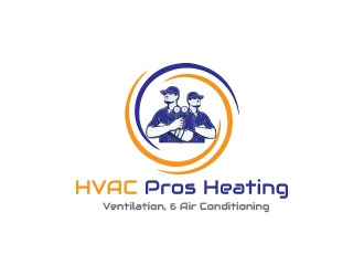 HVAC Pros Heating, Ventilation, & Air Conditioning  logo design by heba
