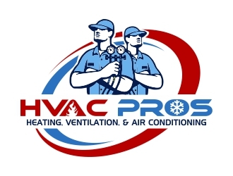 HVAC Pros Heating, Ventilation, & Air Conditioning  logo design by ruki