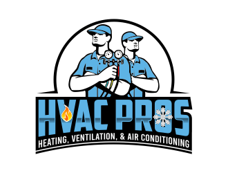HVAC Pros Heating, Ventilation, & Air Conditioning  logo design by qqdesigns