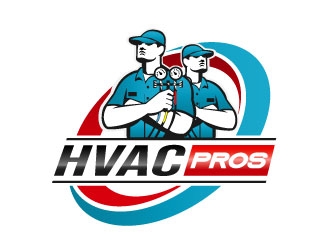 HVAC Pros Heating, Ventilation, & Air Conditioning  logo design by Yuda harv