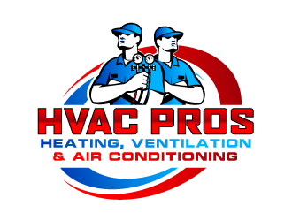 HVAC Pros Heating, Ventilation, & Air Conditioning  logo design by logy_d