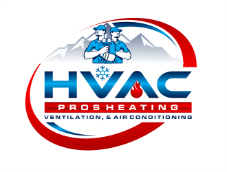 HVAC Pros Heating, Ventilation, & Air Conditioning  logo design by evdesign