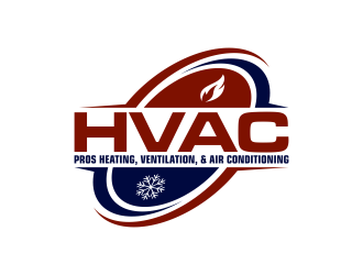 HVAC Pros Heating, Ventilation, & Air Conditioning  logo design by pakNton