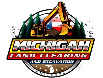 Michigan Land Clearing and Excavation  logo design by Suvendu