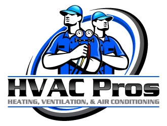 HVAC Pros Heating, Ventilation, & Air Conditioning  logo design by uttam