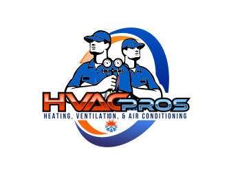 HVAC Pros Heating, Ventilation, & Air Conditioning  logo design by bosbejo