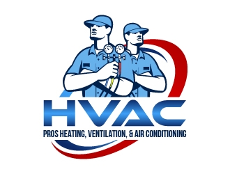 HVAC Pros Heating, Ventilation, & Air Conditioning  logo design by cybil