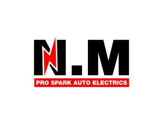 N.M. Pro Spark Auto Electrics logo design by oke2angconcept