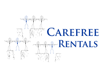 Carefree Rentals logo design by Gwerth