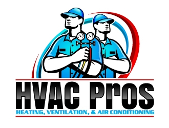 HVAC Pros Heating, Ventilation, & Air Conditioning  logo design by uttam