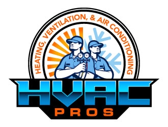 HVAC Pros Heating, Ventilation, & Air Conditioning  logo design by daywalker