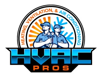 HVAC Pros Heating, Ventilation, & Air Conditioning  logo design by daywalker