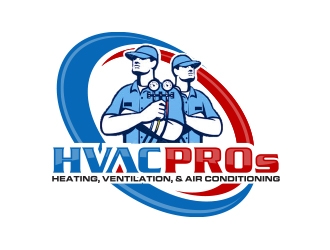 HVAC Pros Heating, Ventilation, & Air Conditioning  logo design by MarkindDesign