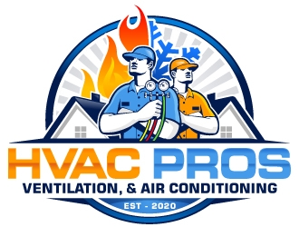 HVAC Pros Heating, Ventilation, & Air Conditioning  logo design by Suvendu