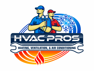 HVAC Pros Heating, Ventilation, & Air Conditioning  logo design by mutafailan