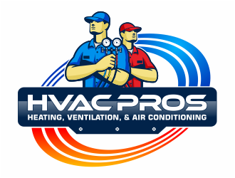HVAC Pros Heating, Ventilation, & Air Conditioning  logo design by mutafailan