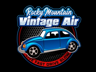 Rocky Mountain Vintage Air  logo design by DreamLogoDesign