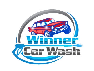 Winner Car Wash logo design by daywalker