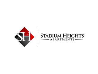 Stadium Heights Apartments logo design by Lavina