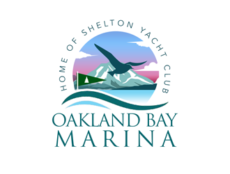 Oakland Bay Marina, owned by Shelton Yacht Club logo design by kunejo