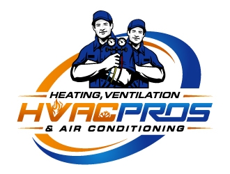 HVAC Pros Heating, Ventilation, & Air Conditioning  logo design by aRBy