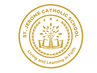 St. Jerome Catholic School logo design by cikiyunn