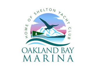 Oakland Bay Marina, owned by Shelton Yacht Club logo design by kunejo