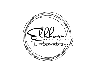 ELKHORN OUTFITTERS INTERNATIONAL logo design by N3V4