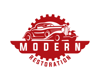 modern restoration logo design by JessicaLopes