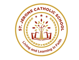 St. Jerome Catholic School logo design by cikiyunn