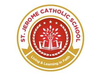 St. Jerome Catholic School logo design by cikiyunn