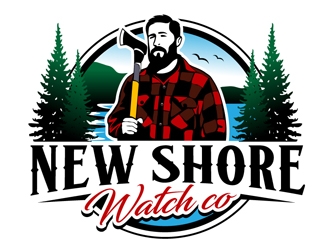 NewShore watch co logo design by DreamLogoDesign